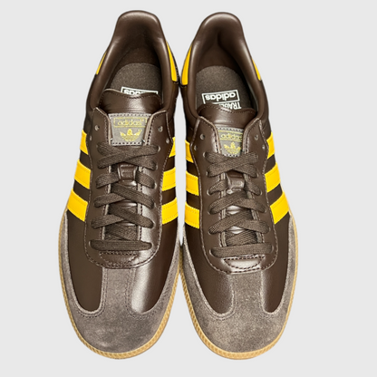 Adidas Samba OG 'Dark Brown Yellow' FW23 Brand New