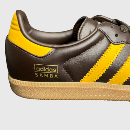 Adidas Samba OG 'Dark Brown Yellow' FW23 Brand New