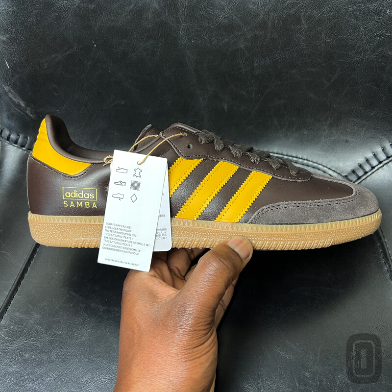 Adidas Samba OG 'Dark Brown Yellow' FW23 Brand New