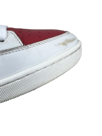 Saint Laurent Signature Court Classic SL/10H High Top Sneaker 'White Red' Size 11 Pre-Owned