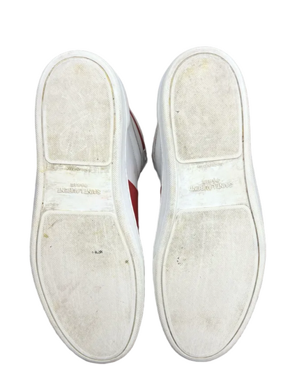 Saint Laurent Signature Court Classic SL/10H High Top Sneaker 'White Red' Size 11 Pre-Owned