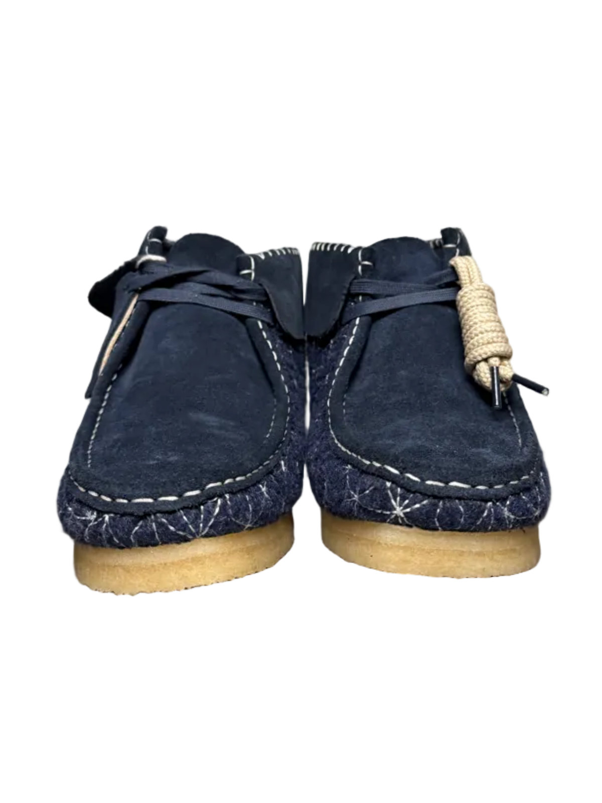 Clarks Originals Wallabee Boot 'Navy Sashiko' Women Size 10 Pre-Owned