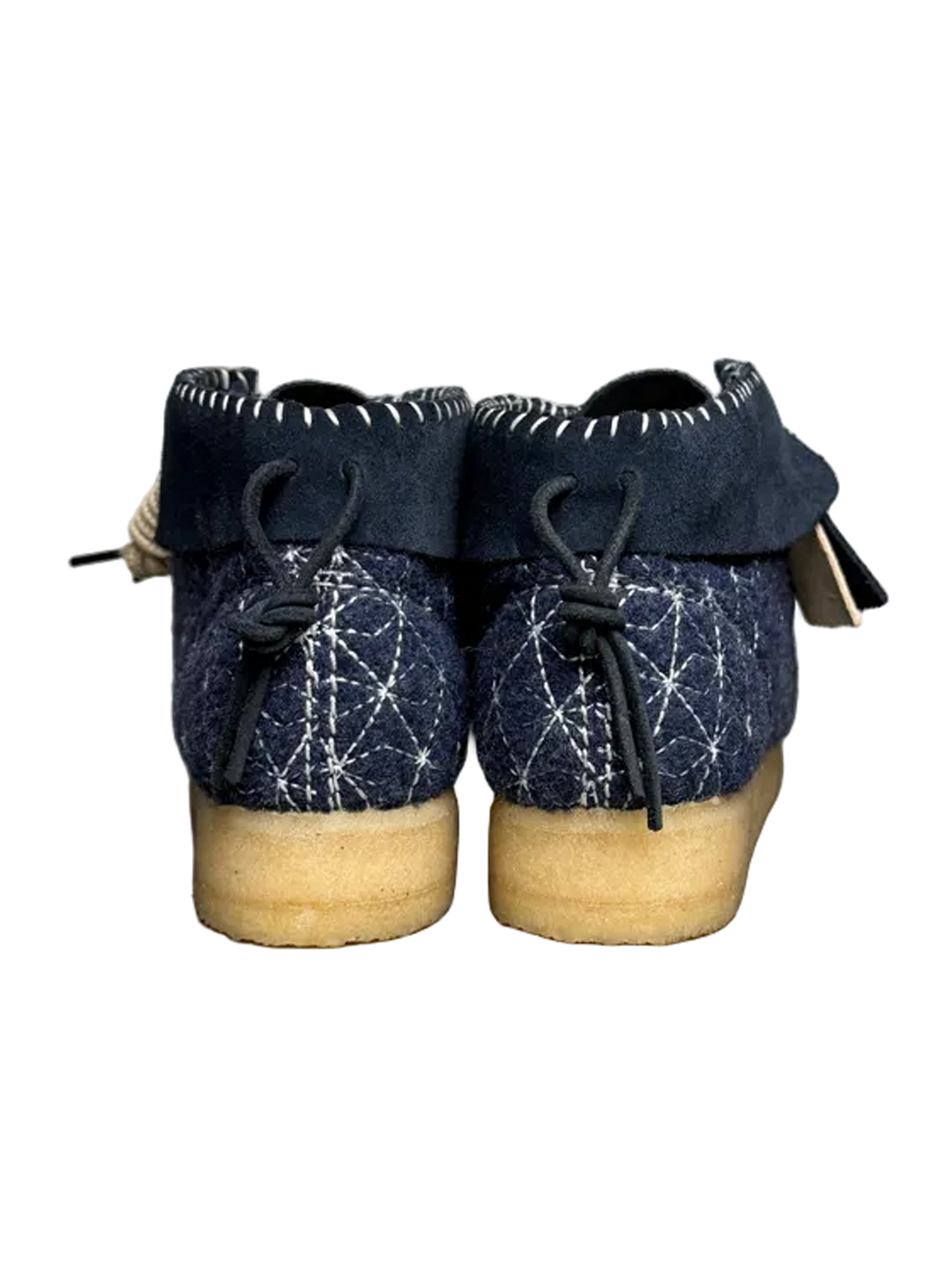 Clarks Originals Wallabee Boot 'Navy Sashiko' Women Size 10 Pre-Owned
