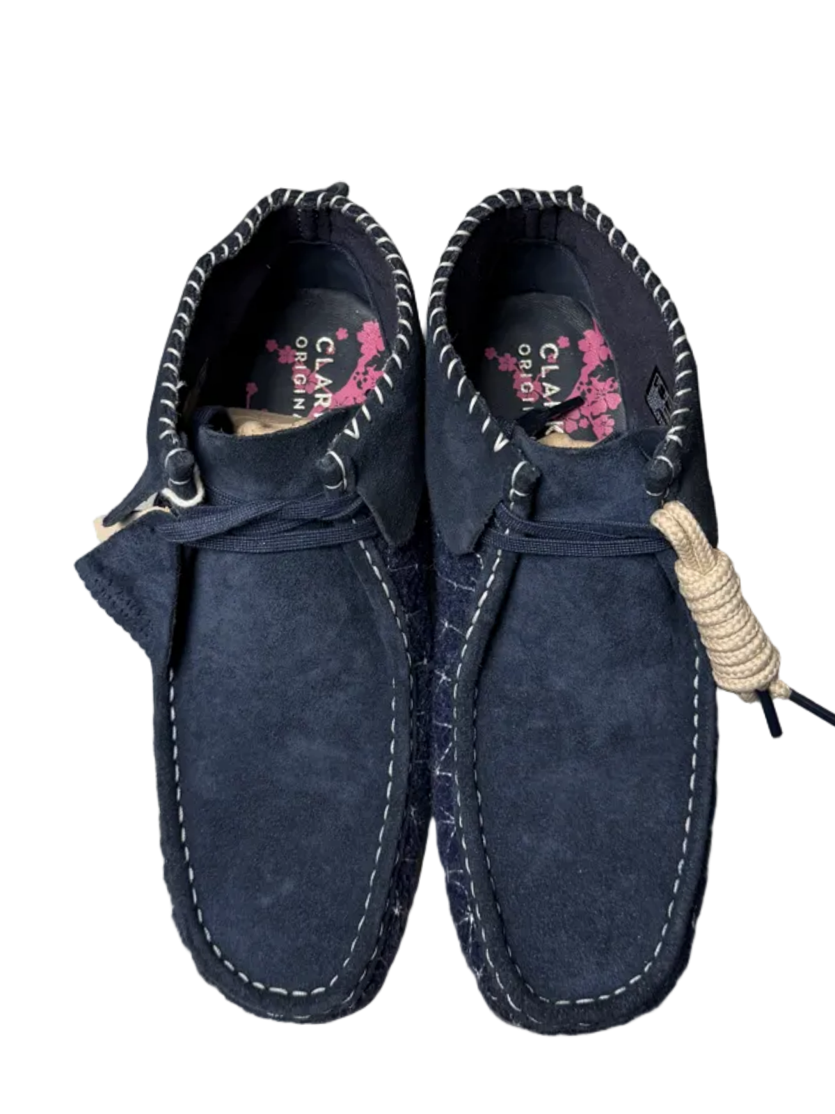 Clarks Originals Wallabee Boot 'Navy Sashiko' Women Size 10 Pre-Owned