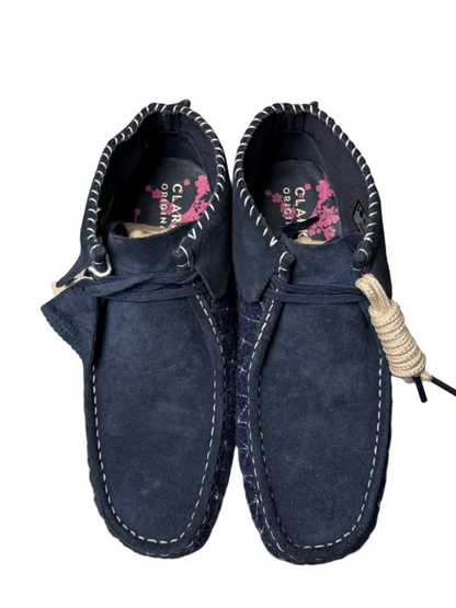 Clarks Originals Wallabee Boot 'Navy Sashiko' Women Size 10 Pre-Owned