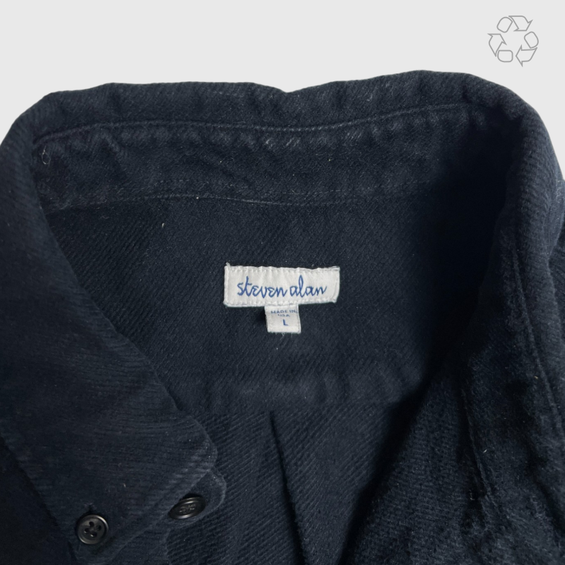 Steven Alan Corduroy Shirt 'Dark Navy' Size Large Pre-Owned