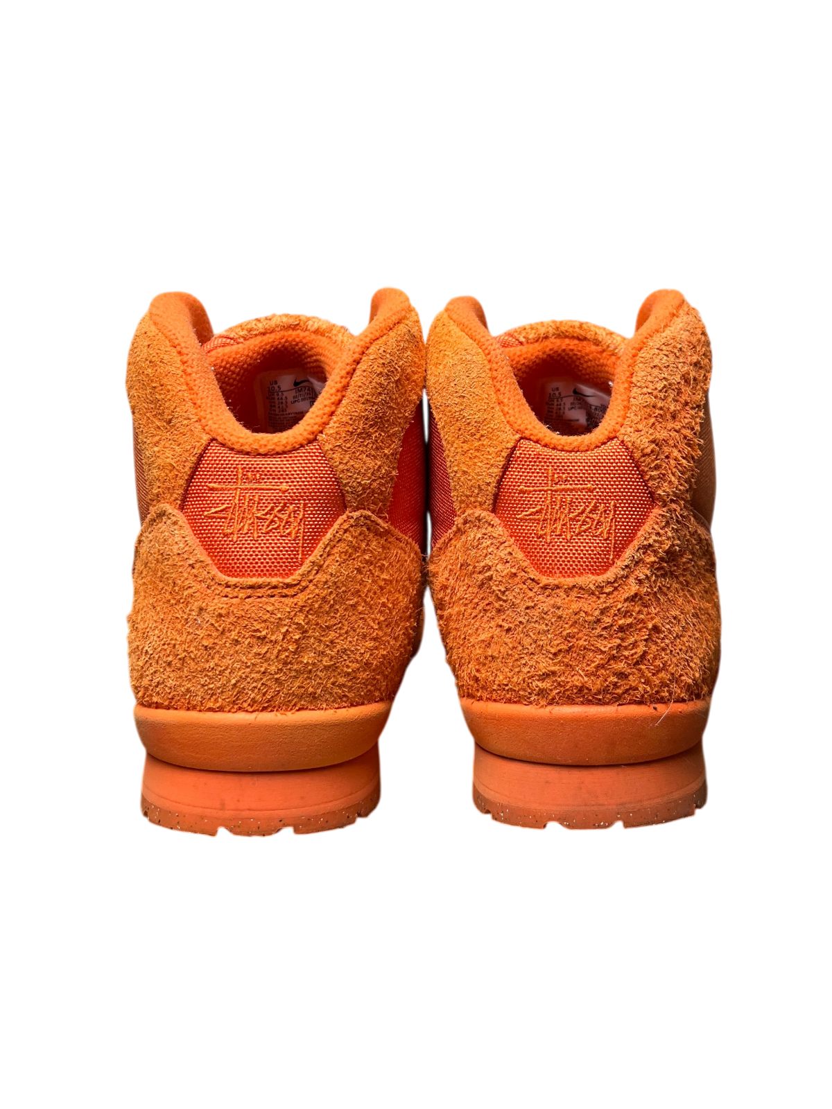 Stussy x 2025 Nike Air Baltoro 'Safety Orange' Size 10.5 Pre-Owned