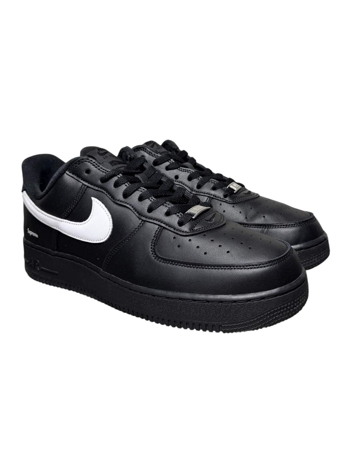 Supreme x Nike Air Force 1 Low 2025 'Box Logo - Black White' Size 11.5 Pre-Owned