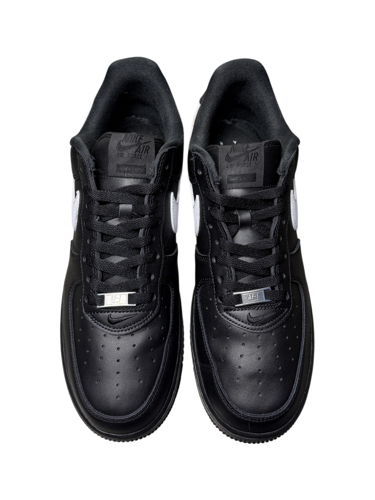 Supreme x Nike Air Force 1 Low 2025 'Box Logo - Black White' Size 11.5 Pre-Owned