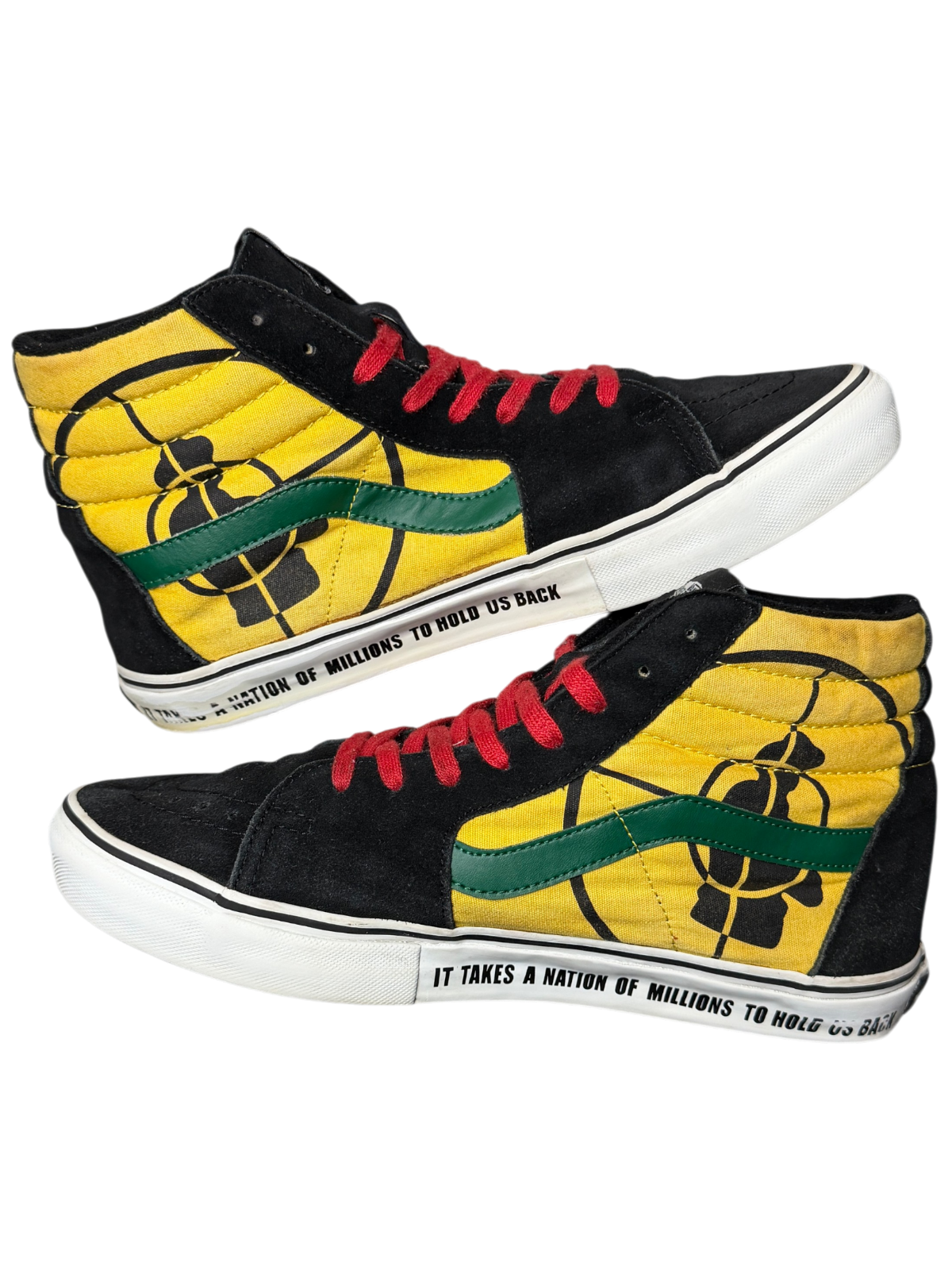 Vintage Supreme x Vans SK8-Hi SL 'Public Enemy-Black/Yellow' Size 10.5 Pre-Owned