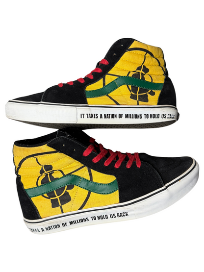 Vintage Supreme x Vans SK8-Hi SL 'Public Enemy-Black/Yellow' Size 10.5 Pre-Owned