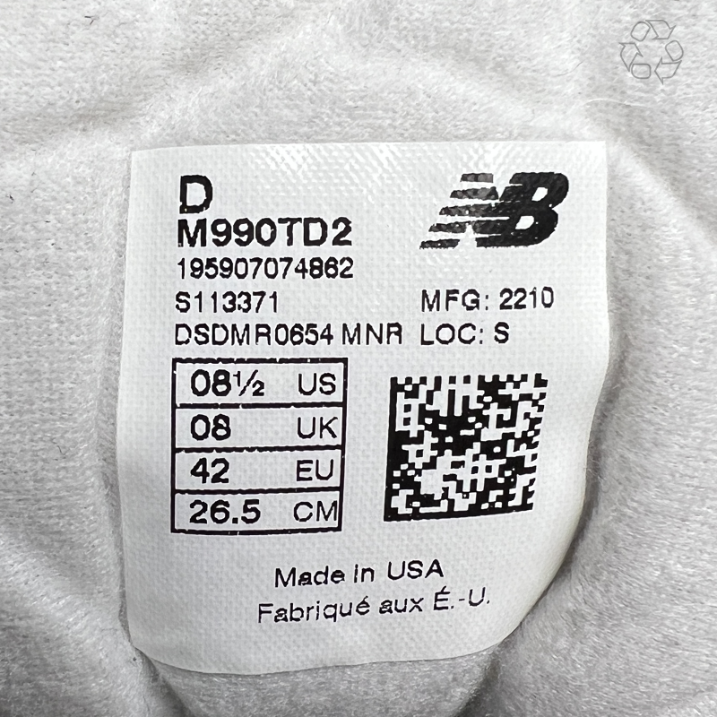 Teddy Santis x New Balance 990V2 Made In USA 'Marblehead' Size 8.5 Pre-Owned