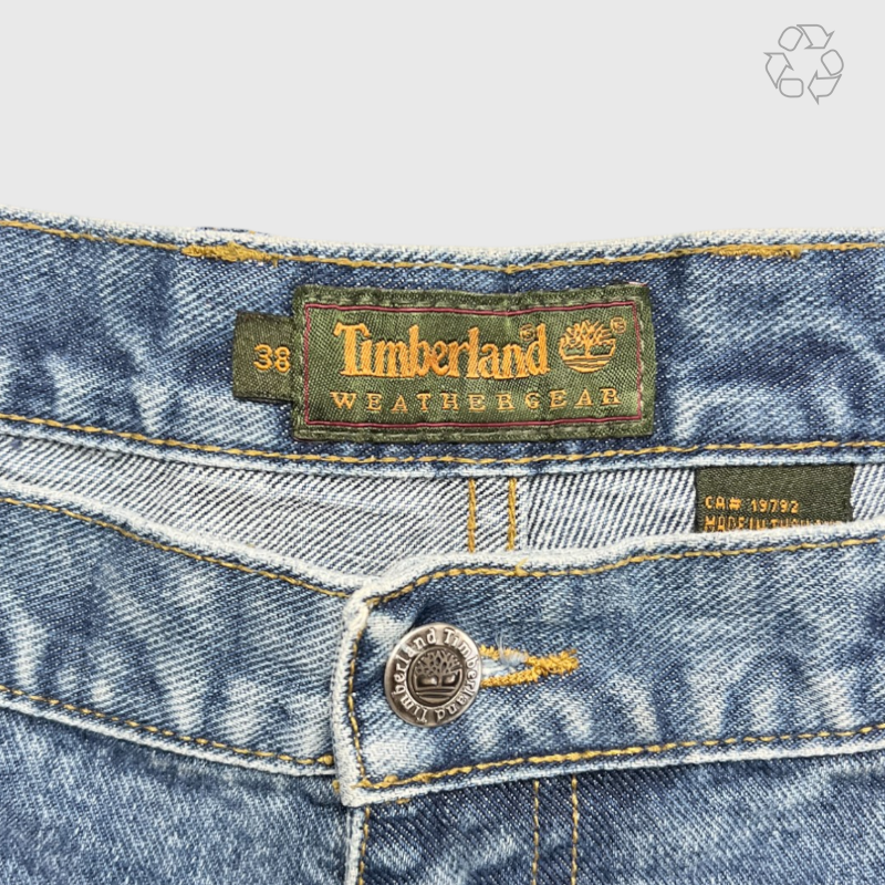 Vintage 90's Timberland Weather Gear Regular Fit Denim 'Blue' 7114 Size 38 Pre-Owned