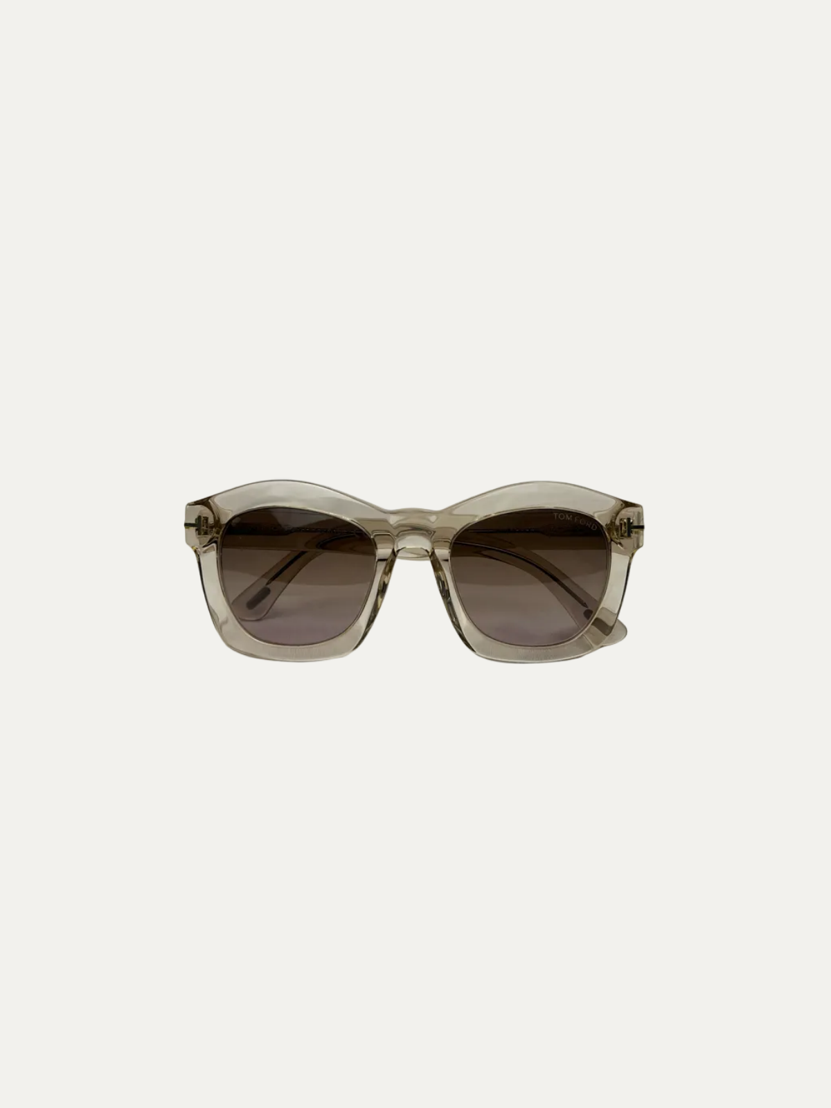 Tom Ford Women's Polarized Lens Greta Sunglasses 'Clear Frame' Pre-Owned
