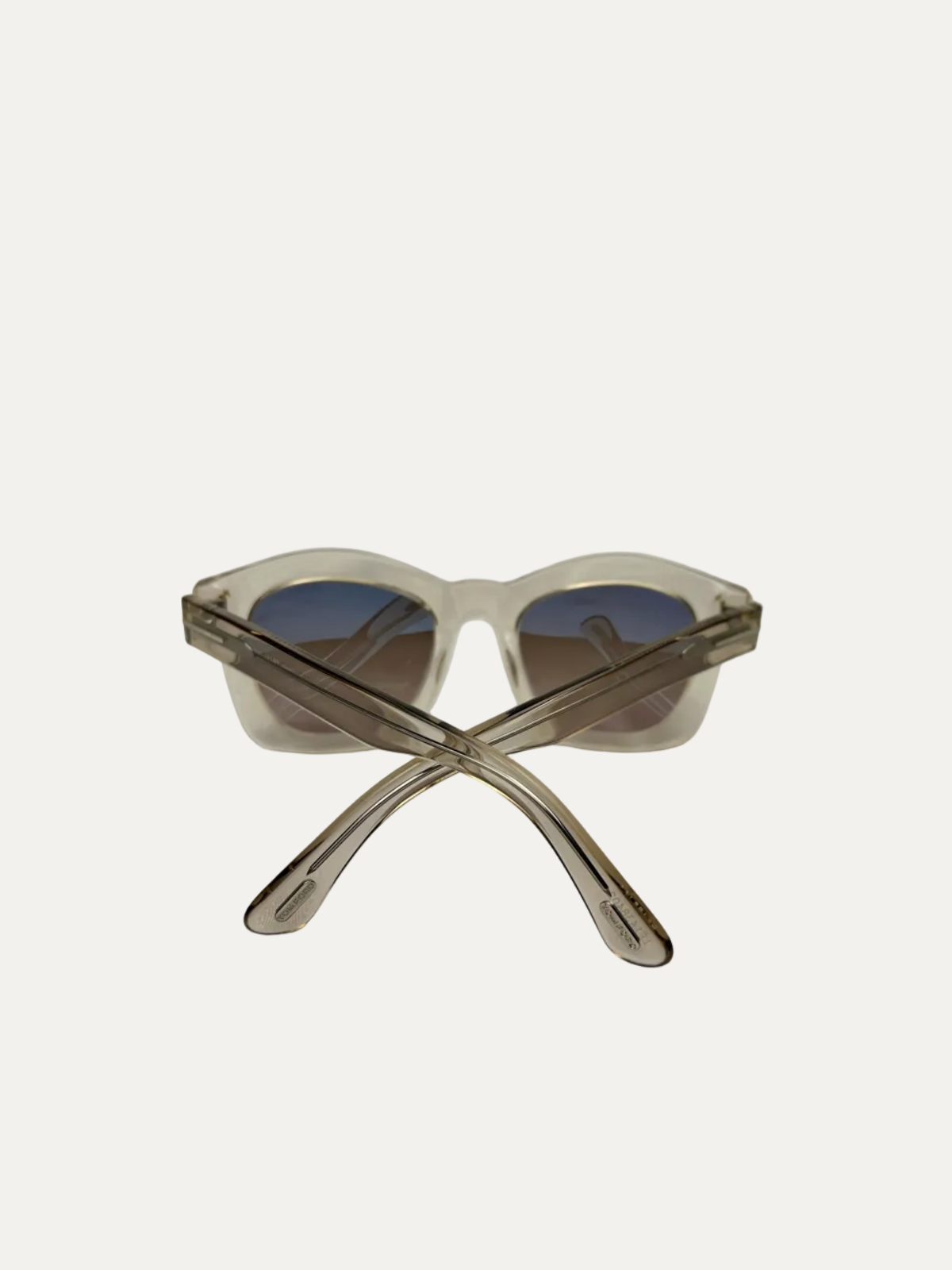 Tom Ford Women's Polarized Lens Greta Sunglasses 'Clear Frame' Pre-Owned