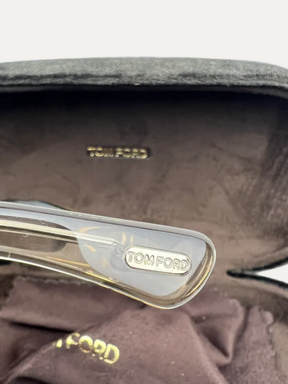 Tom Ford Women's Polarized Lens Greta Sunglasses 'Clear Frame' Pre-Owned