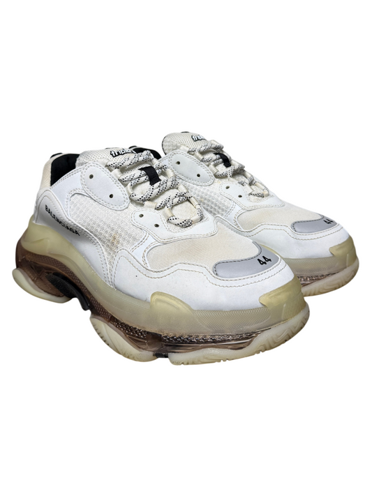 Balenciaga Triple S Sneaker 'Clear Sole - White Grey' Size 44 Pre-Owned