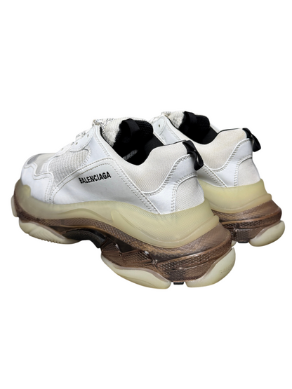 Balenciaga Triple S Sneaker 'Clear Sole - White Grey' Size 44 Pre-Owned