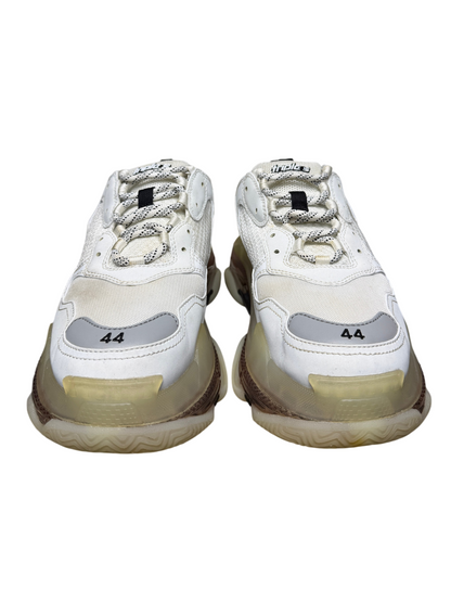 Balenciaga Triple S Sneaker 'Clear Sole - White Grey' Size 44 Pre-Owned