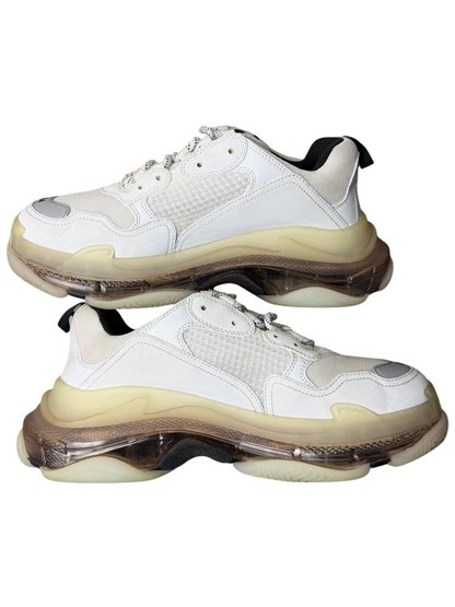 Balenciaga Triple S Sneaker 'Clear Sole - White Grey' Size 44 Pre-Owned