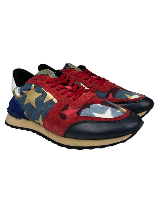 Valentino Rockrunner 'Camo Star Studded - Red' Size 42 Pre-Owned