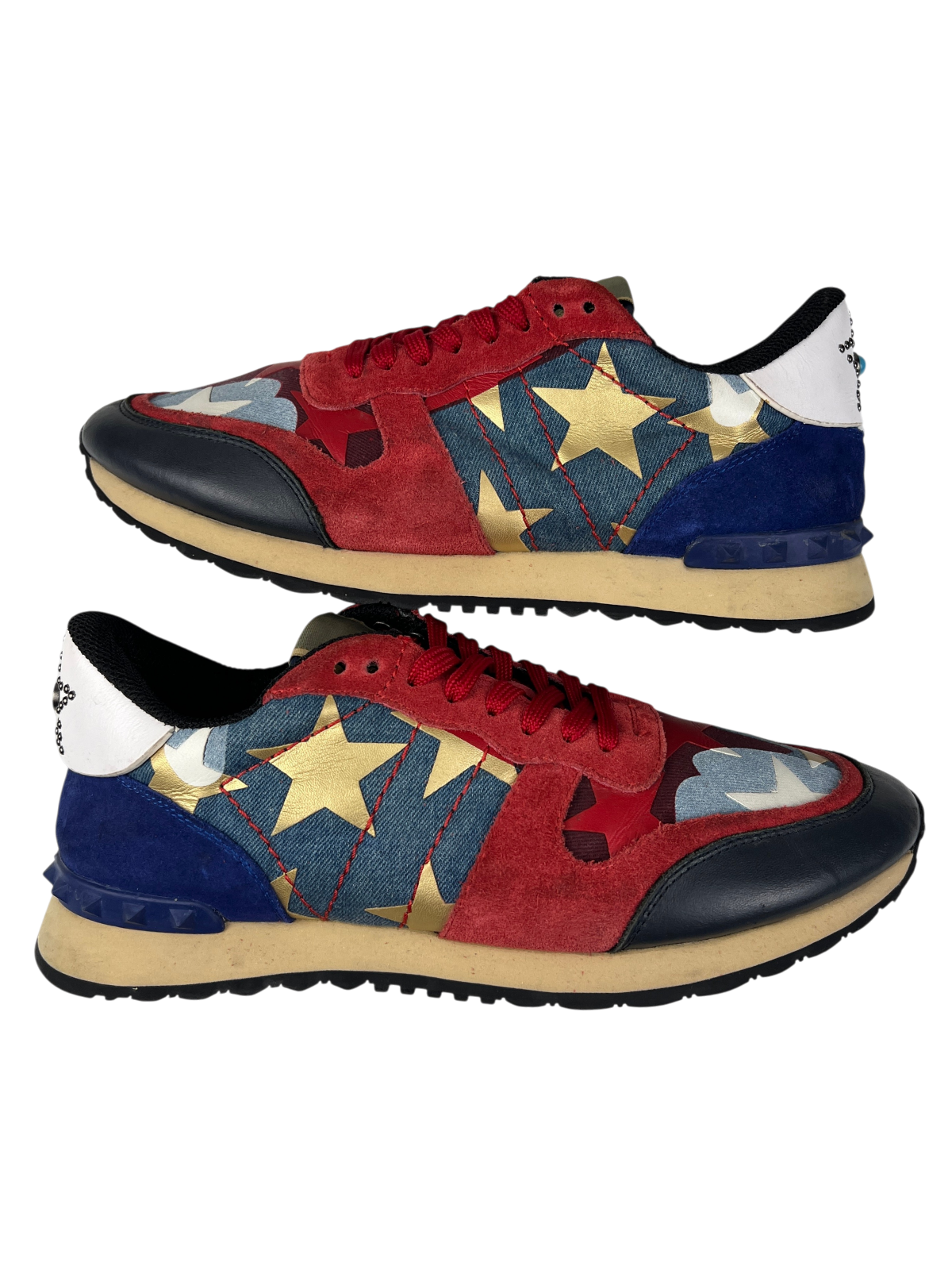 Valentino Rockrunner 'Camo Star Studded - Red' Size 42 Pre-Owned
