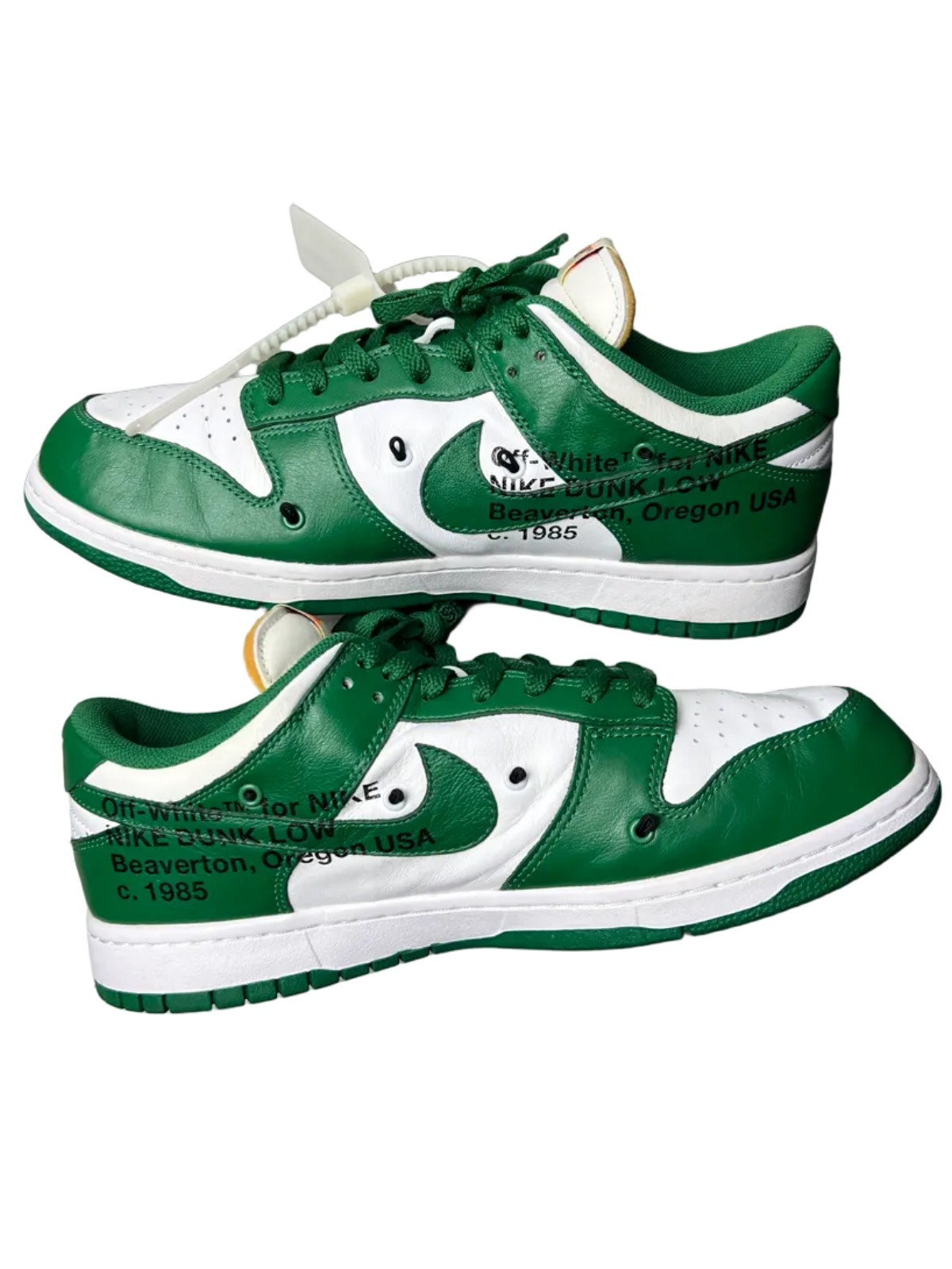 Off-White x Nike Dunk Low 'Pine Green' Size 10.5 Pre-Owned