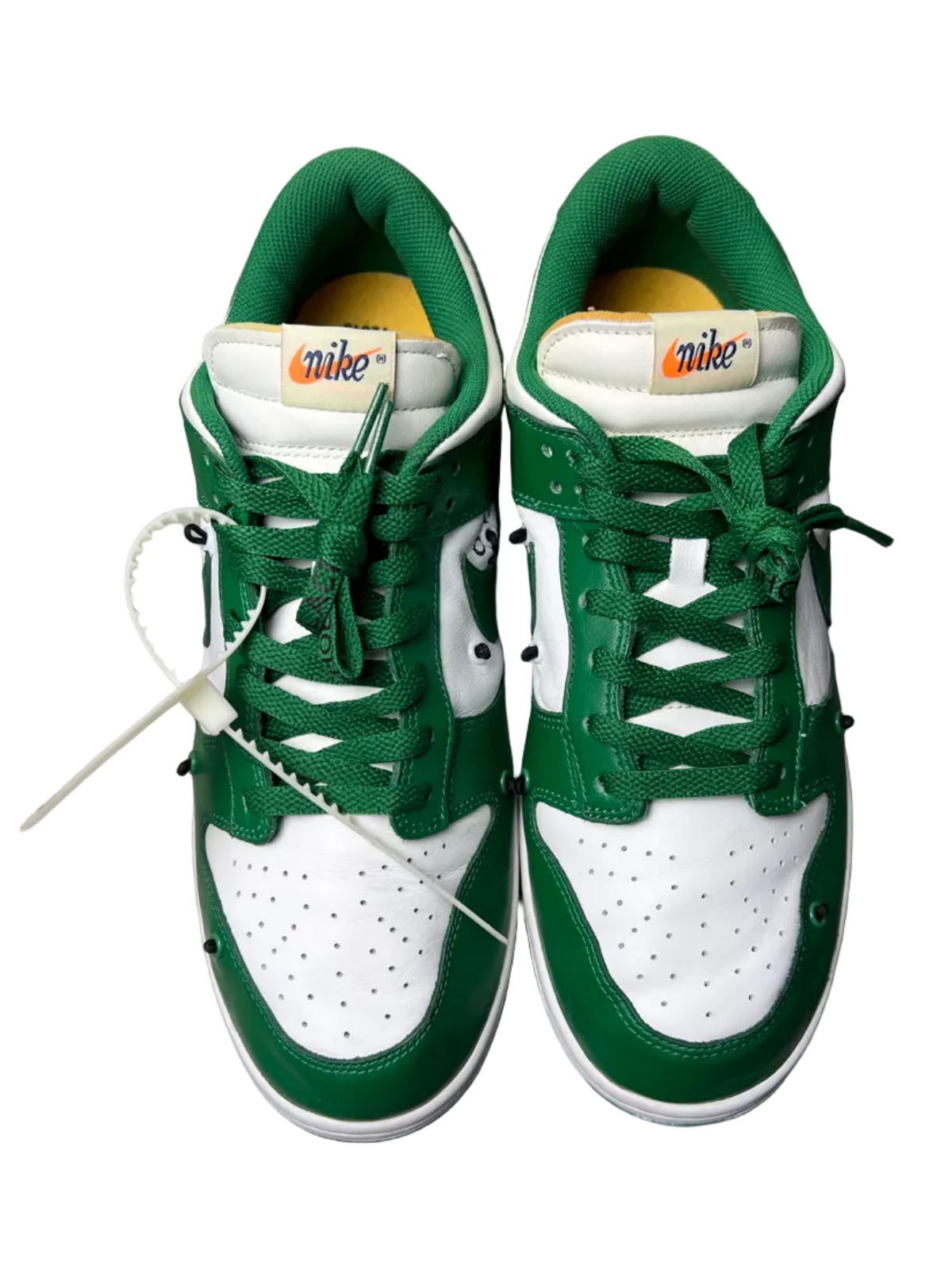 Off-White x Nike Dunk Low 'Pine Green' Size 10.5 Pre-Owned