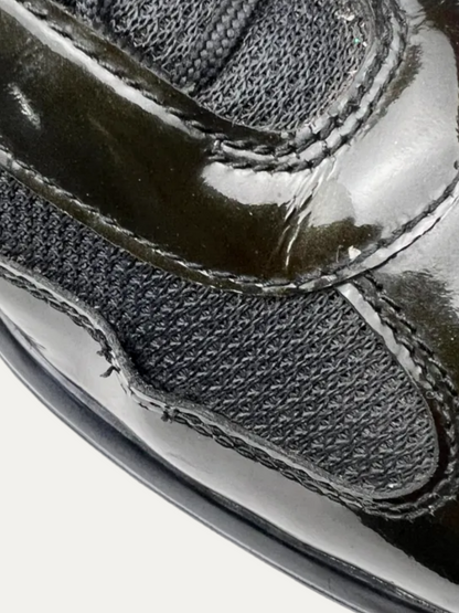 Vintage Women's Prada Americas's Cup Patent Leather With Technical Fabric 'Dark Olive' Size 40 Pre-Owned