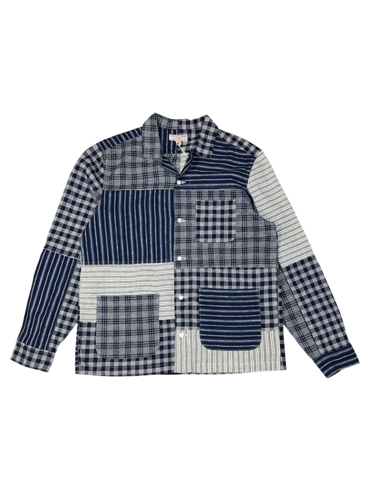 Wallace & Barnes Camp Collar Shirt 'Indigo' Size L Brand New