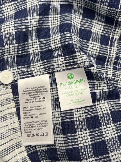 Wallace & Barnes Camp Collar Shirt 'Indigo' Size L Brand New