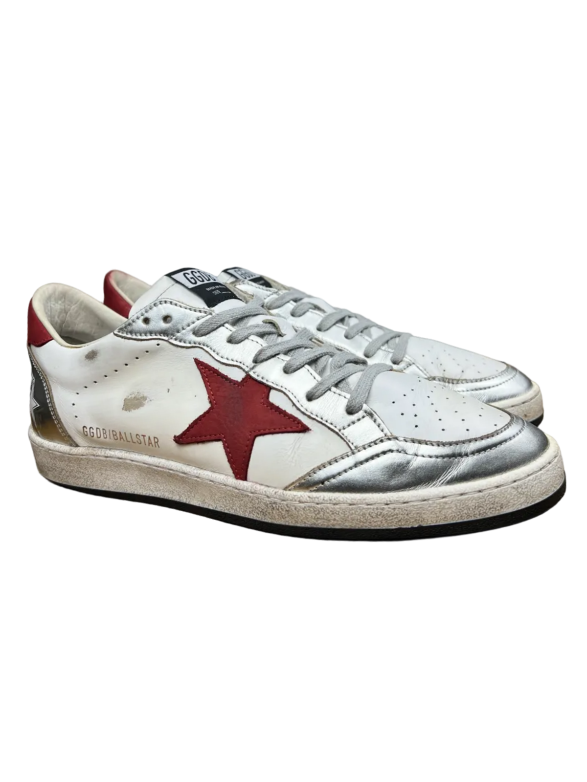 Golden Goose Ball Star 'White/Silver/Red' Size 43 Pre-Owned