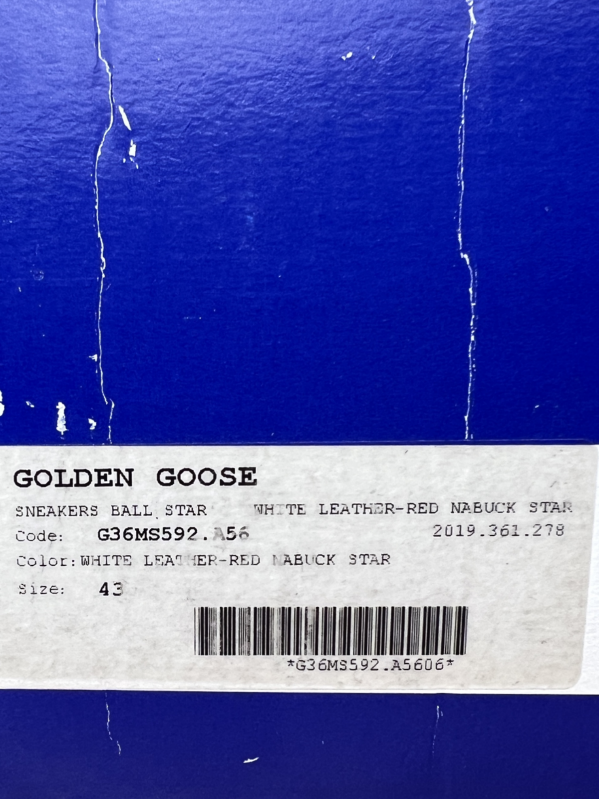 Golden Goose Ball Star 'White/Silver/Red' Size 43 Pre-Owned