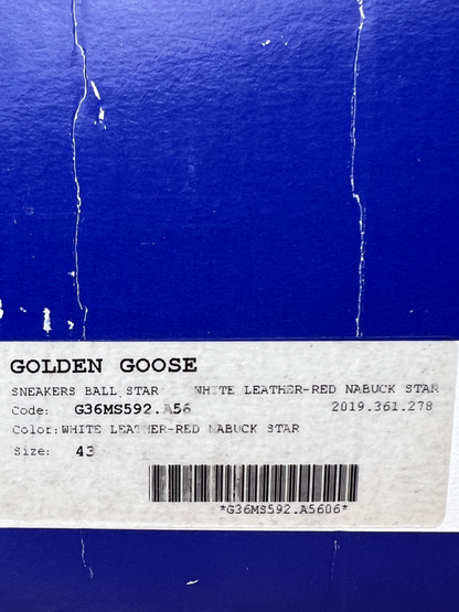 Golden Goose Ball Star 'White/Silver/Red' Size 43 Pre-Owned