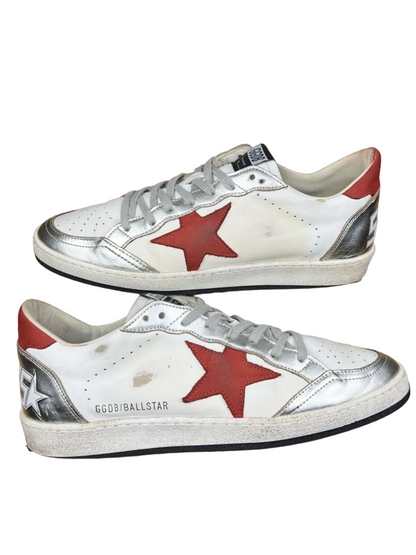Golden Goose Ball Star 'White/Silver/Red' Size 43 Pre-Owned