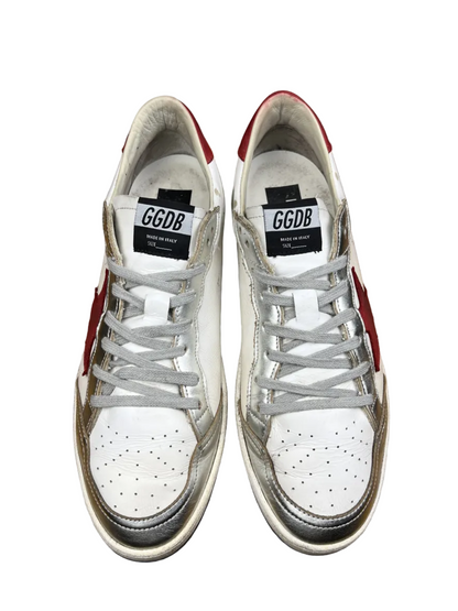 Golden Goose Ball Star 'White/Silver/Red' Size 43 Pre-Owned