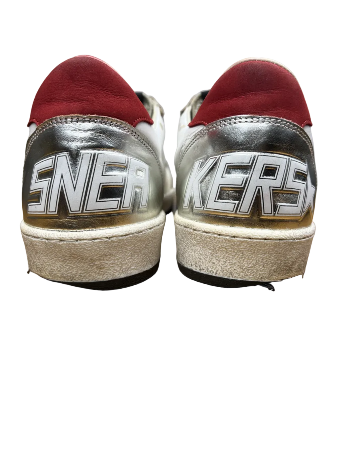 Golden Goose Ball Star 'White/Silver/Red' Size 43 Pre-Owned