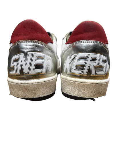 Golden Goose Ball Star 'White/Silver/Red' Size 43 Pre-Owned