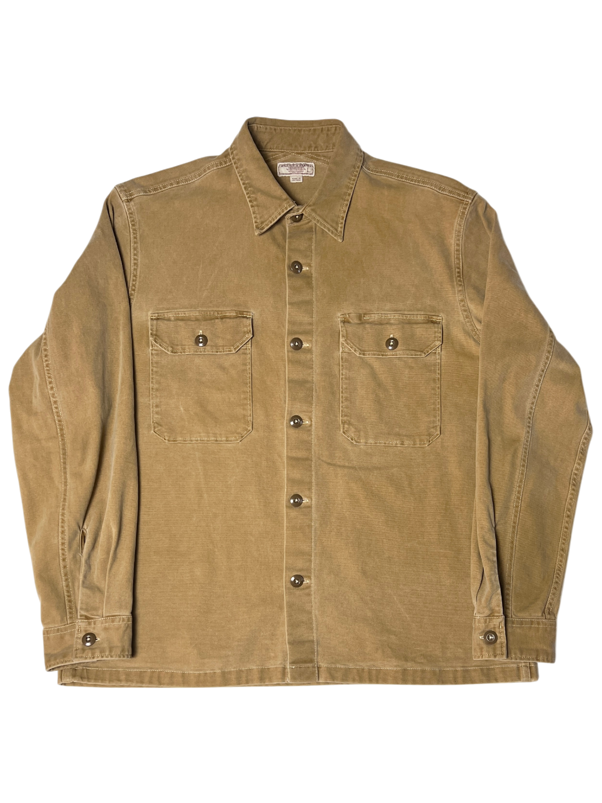 Wallace & Barnes Shirt-jacket 'Duck Canvas-Beige' AI879 Size L Pre-Owned