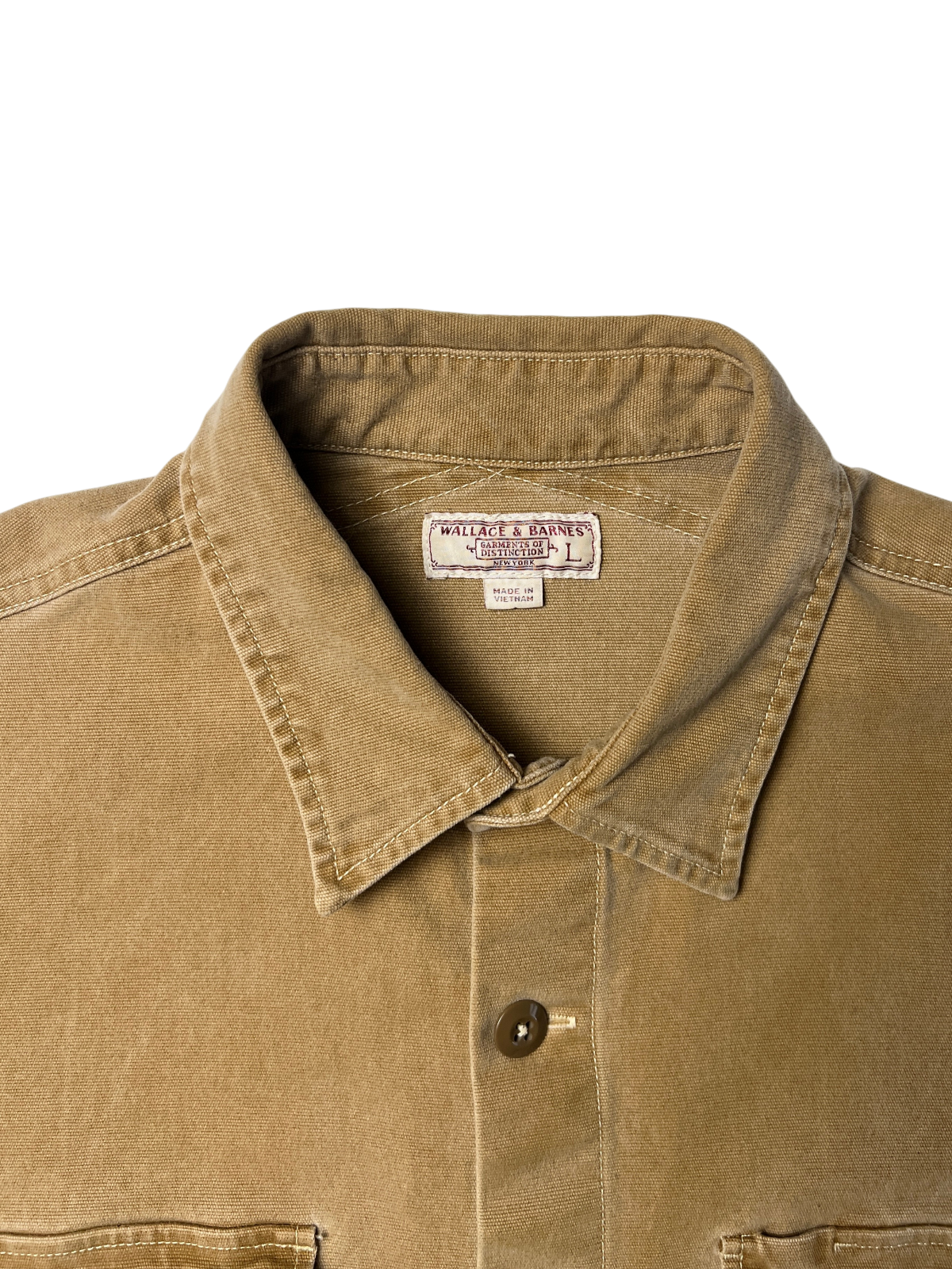 Wallace & Barnes Shirt-jacket 'Duck Canvas-Beige' AI879 Size L Pre-Owned