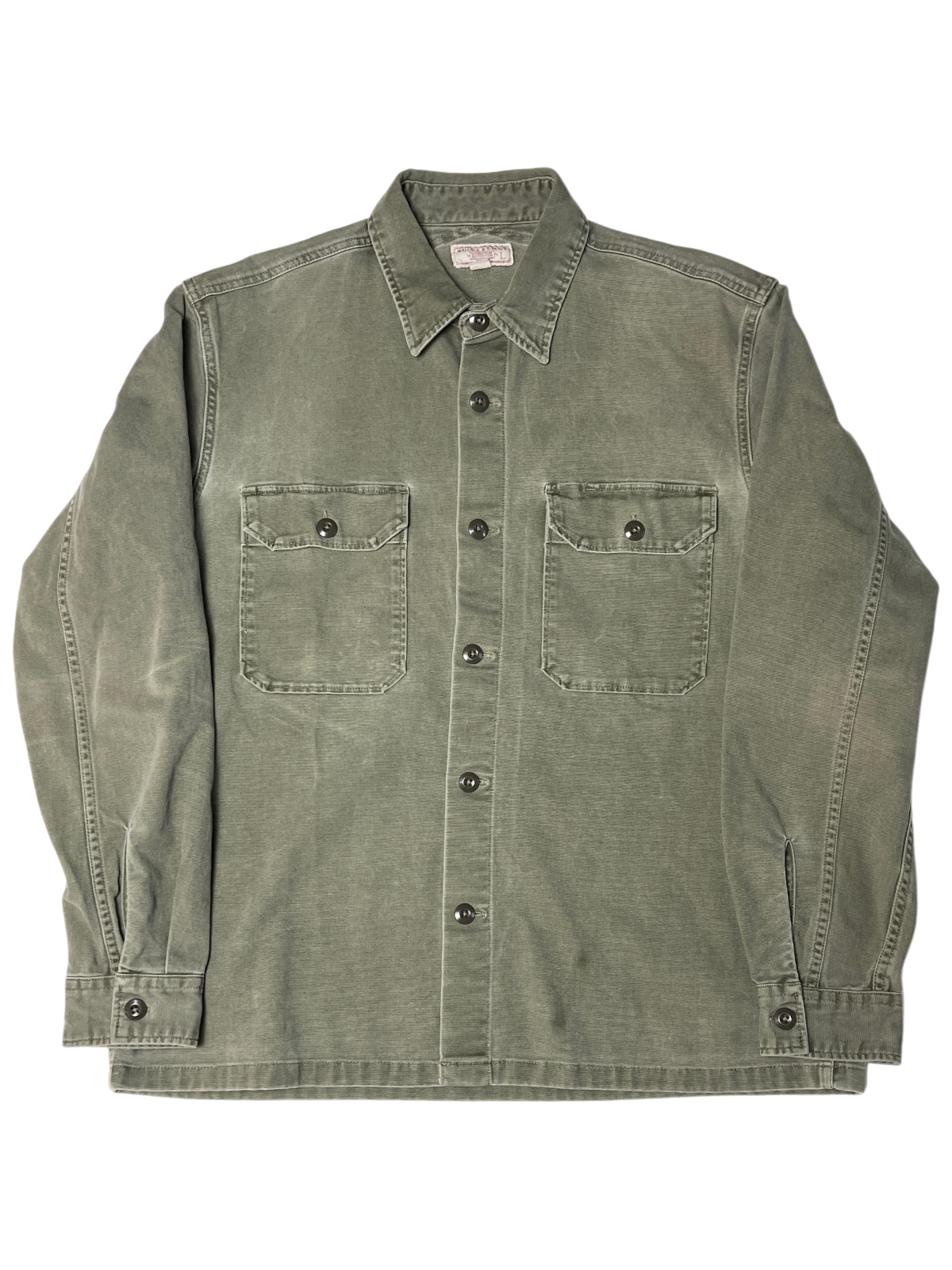 Wallace & Barnes Shirt-jacket 'Duck Canvas-Olive Green' AI879 Size L Pre-Owned