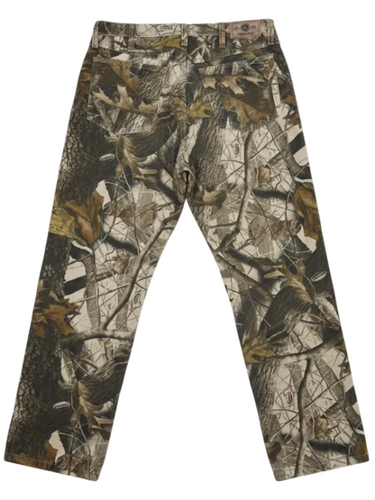 Wrangler Slim Straight Double Knee Jeans 'Realtree Camo' Size 34 Pre-Owned
