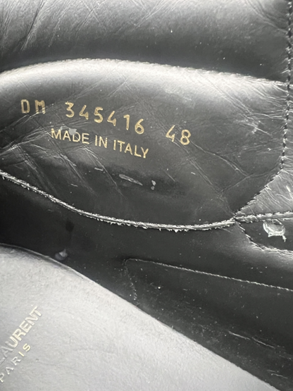Saint Laurent SL-10 High Top Sneaker 'Black Gold' Size 15 Pre-Owned