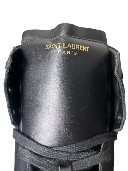 Saint Laurent SL-10 High Top Sneaker 'Black Gold' Size 15 Pre-Owned