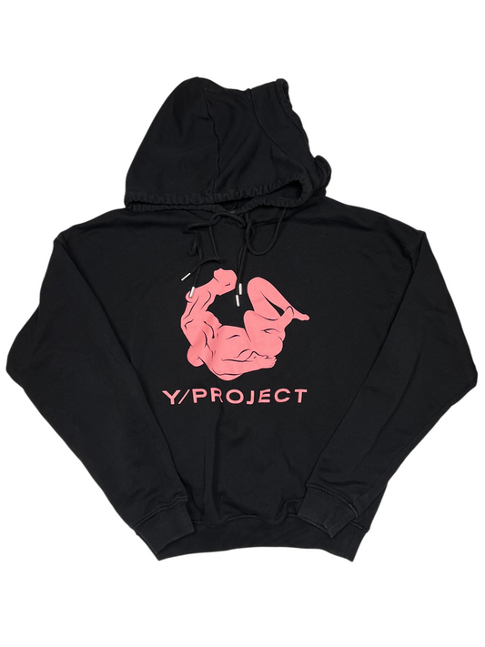 Y/Project Kamasutra Double-Neckline Unisex Hoodie 'Black' FW21 Size S Pre-Owned