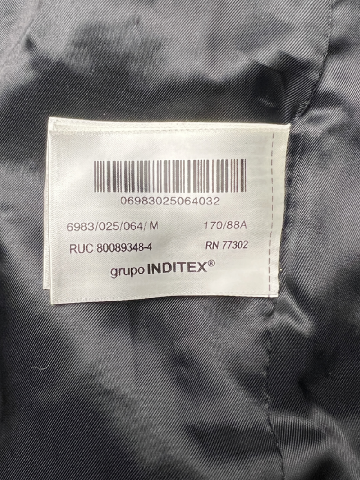 Zara Man Edition AW24 Herringbone Textured Button-Up Wool Coat Size M Pre-Owned