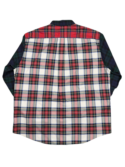Brook Brothers Plaid Patchwork Supima Cotton Button Down Shirt 'Multicolor' Size XL Pre-Owned