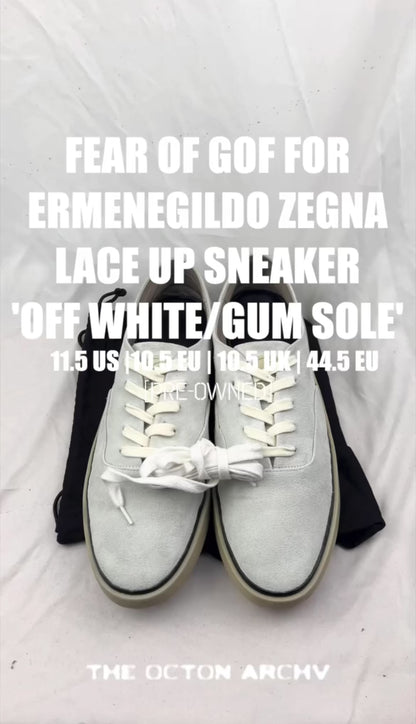 Fear of God for Ermenegildo Zegna Laced Suede Sneaker 'Off White' Size 11.5 Pre-Owned