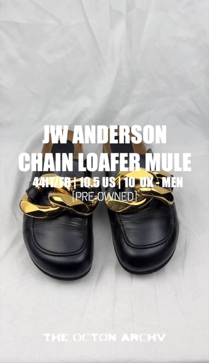 JW Anderson Chain Loafer 'Black' Size 44 Pre-Owned