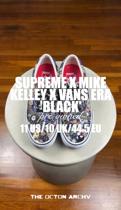 Supreme x Mike Kelley x Vans Era 'Black' Size 11 Pre-Owned